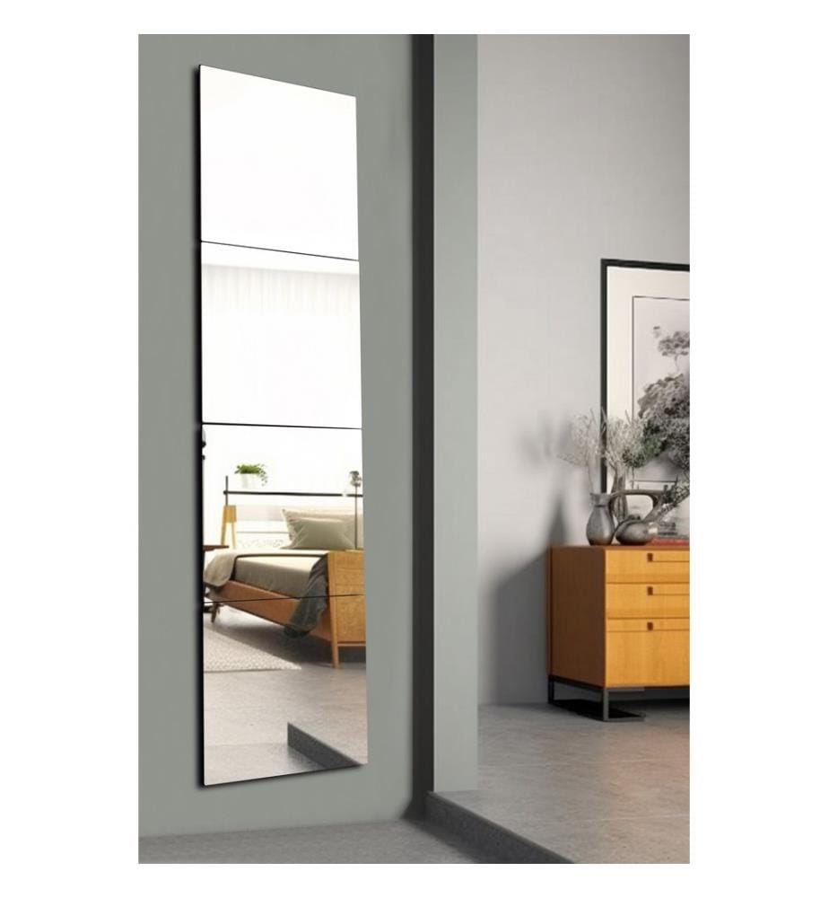 Miroir, Argent, Miroir incassable, Miroir acrylique avec support MDF