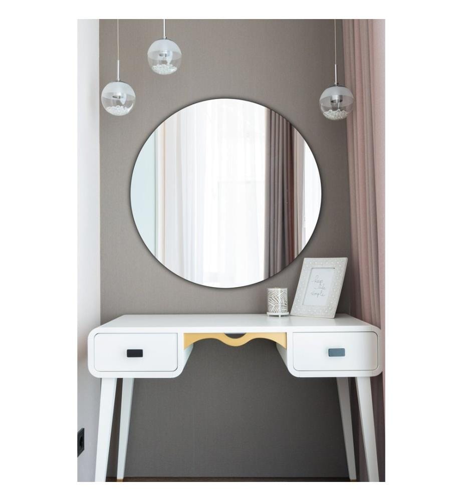 Miroir, Argent, Miroir incassable et inamovible, Miroir acrylique avec support MDF