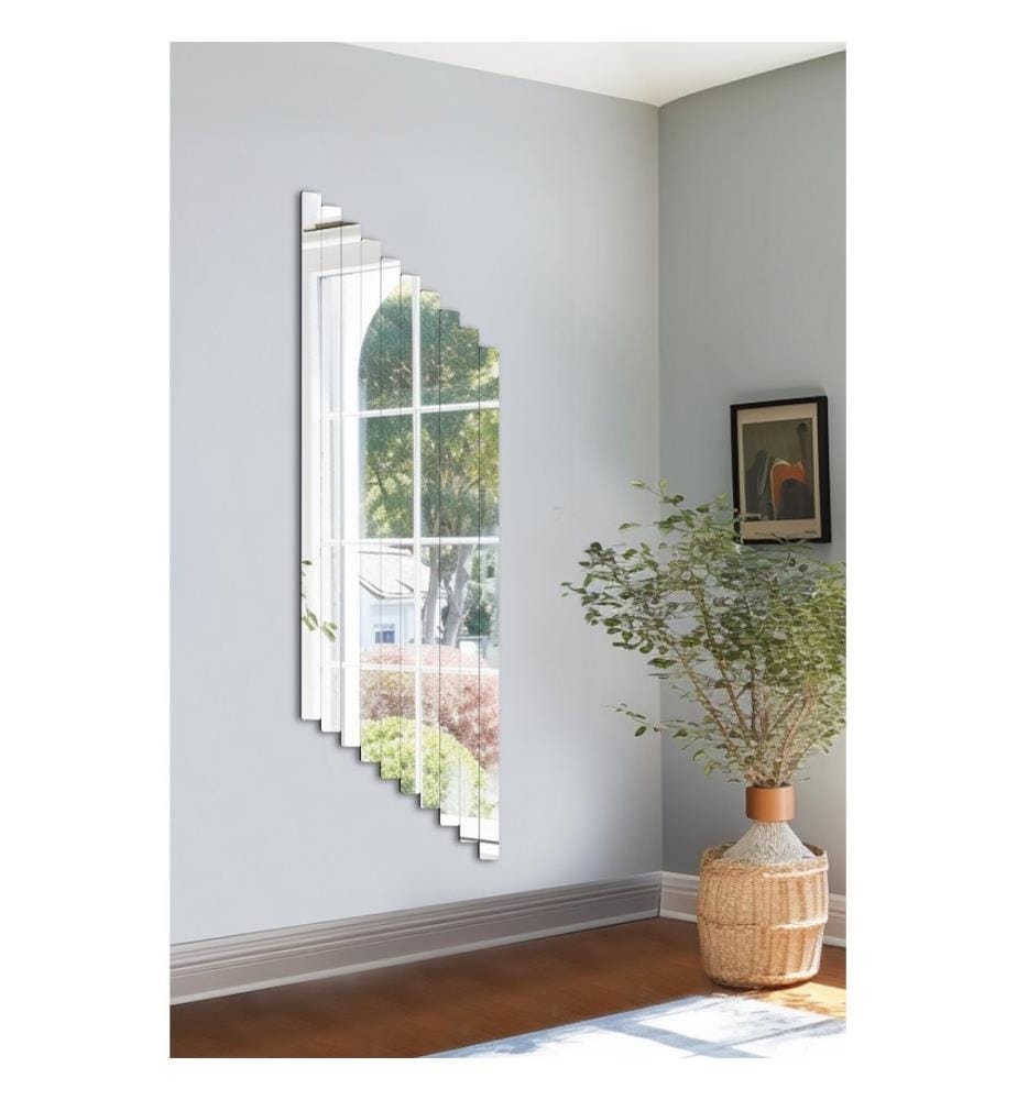 Miroir, Argent, Miroir incassable et inamovible, Miroir acrylique avec support MDF