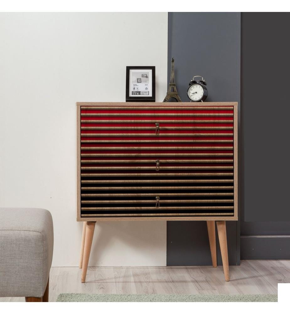 Sonomo, Coffres De Tiroirs, 90X80X40 cm, Plaque De Particules Enrobée De Mélamine