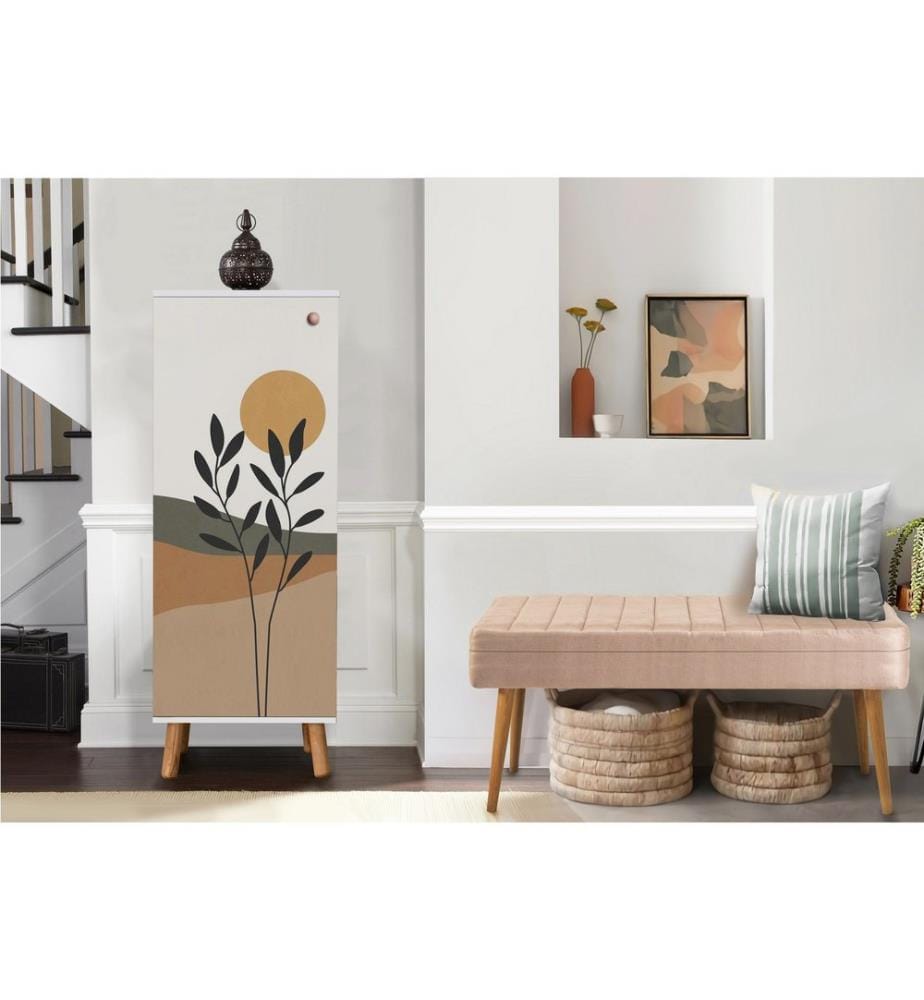 Ensemble de meubles de couloir, blanc, pierre, panneau de particules mélaminé