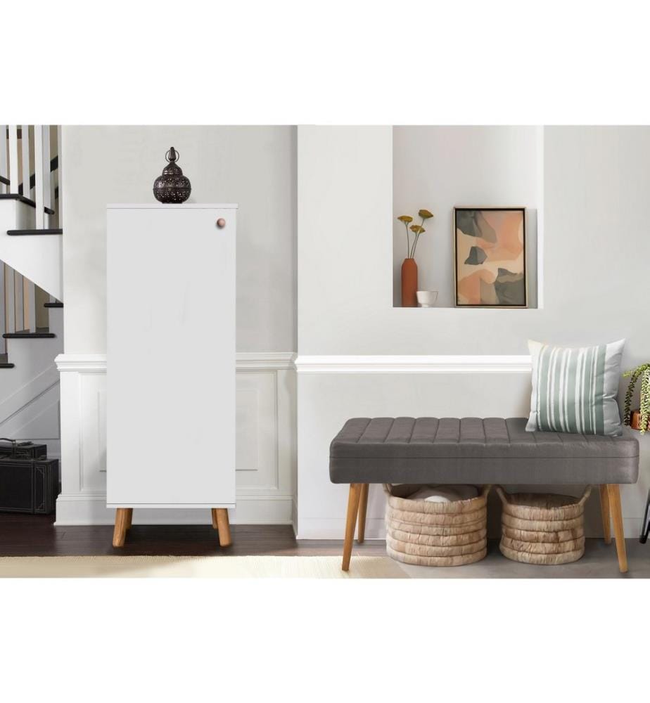 Ensemble de meubles de couloir, blanc, gris, panneau de particules mélaminé