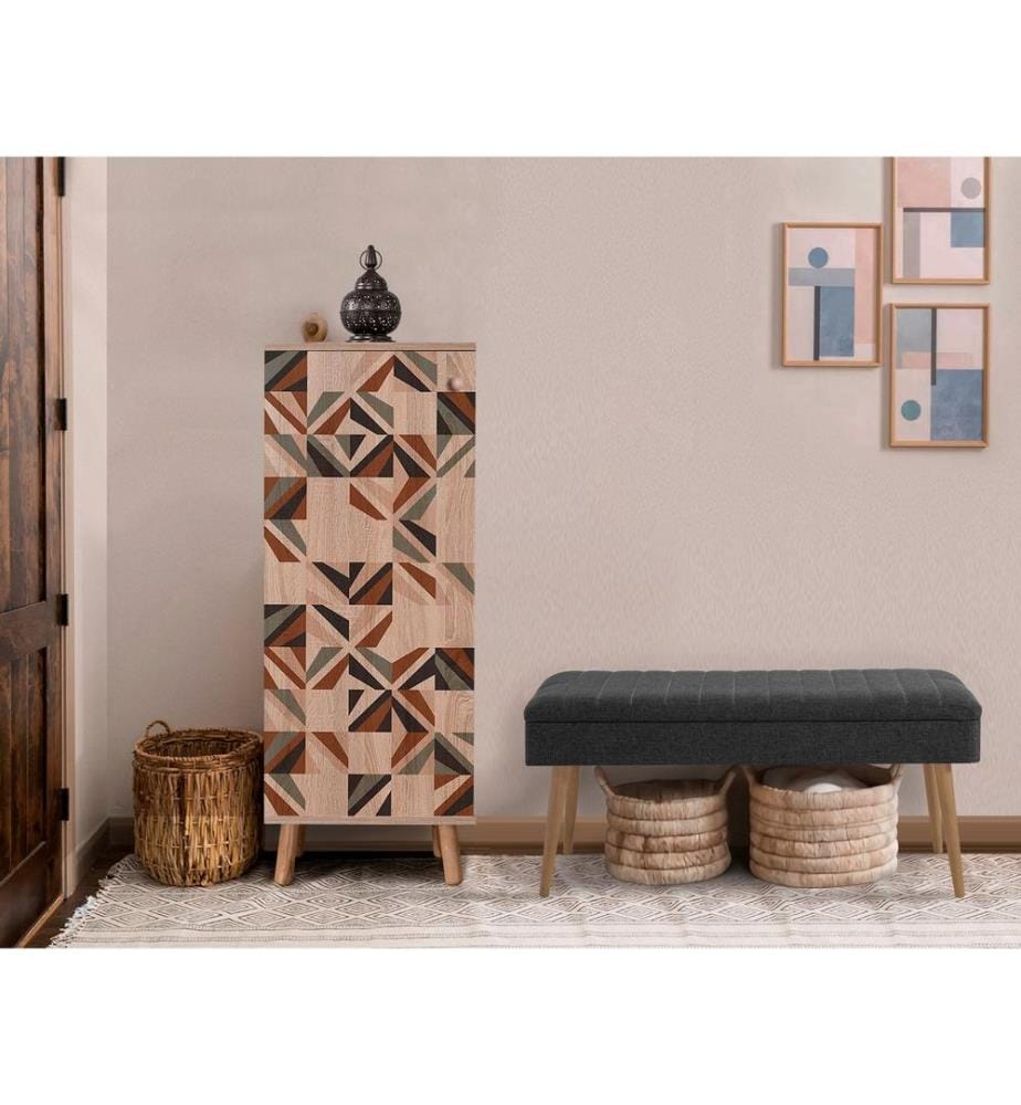 Ensemble de meubles de couloir, Sonomo, Anthracite, panneau de particules mélaminé