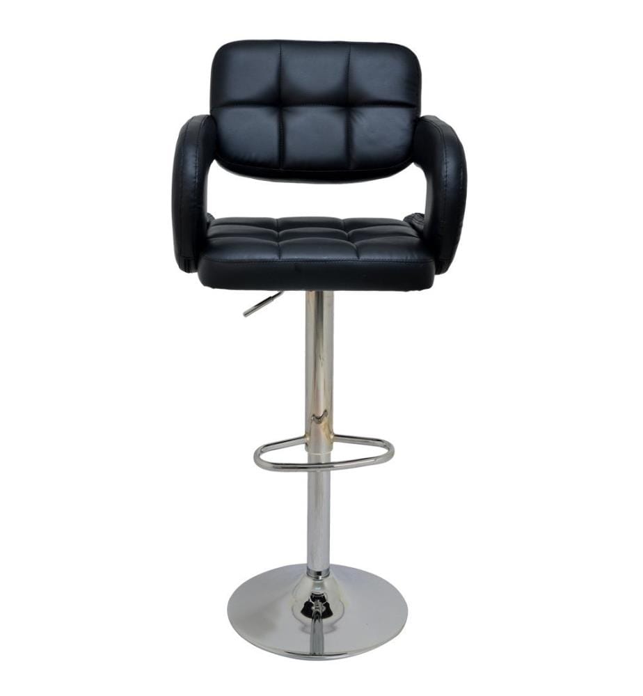 Noir, Argent, Tabourets De Pied, 114X58X58 cm, Polyuréthane