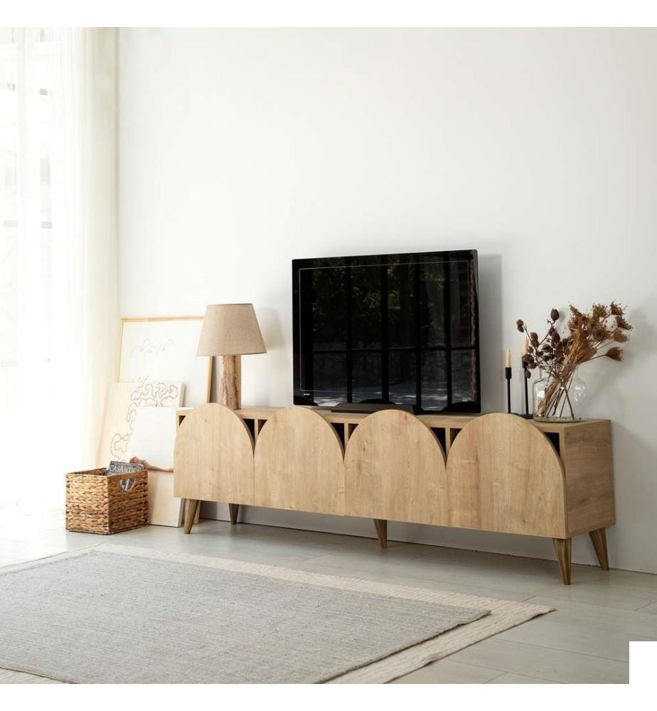 Meuble TV, Chêne, Cadre : Panneau de particules mélaminé