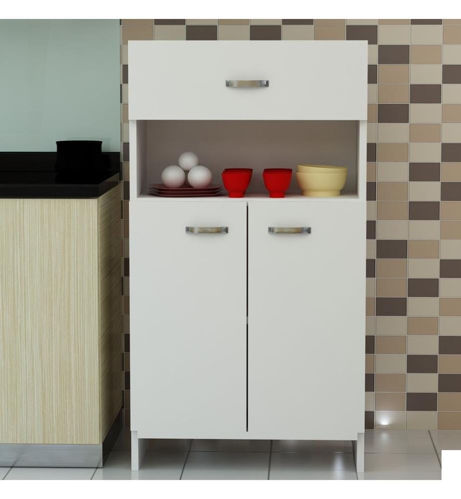 Armoire multifonctions, blanc, panneau de particules mélaminé