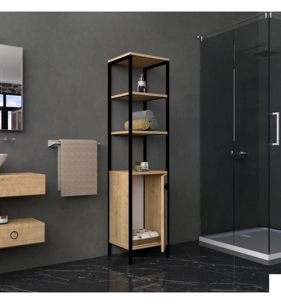 Armoire de toilette, Saphir Anthracite, panneau de particules mélaminé