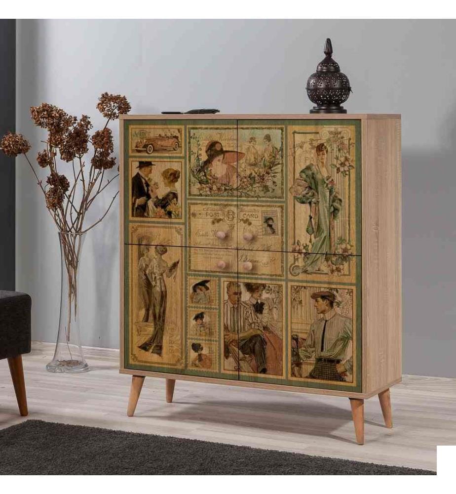 Armoire multifonctions, chêne Sonoma, panneau de particules mélaminé