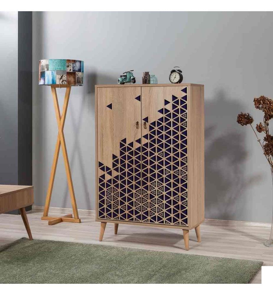 Armoire multifonctions, chêne Sonoma, panneau de particules mélaminé