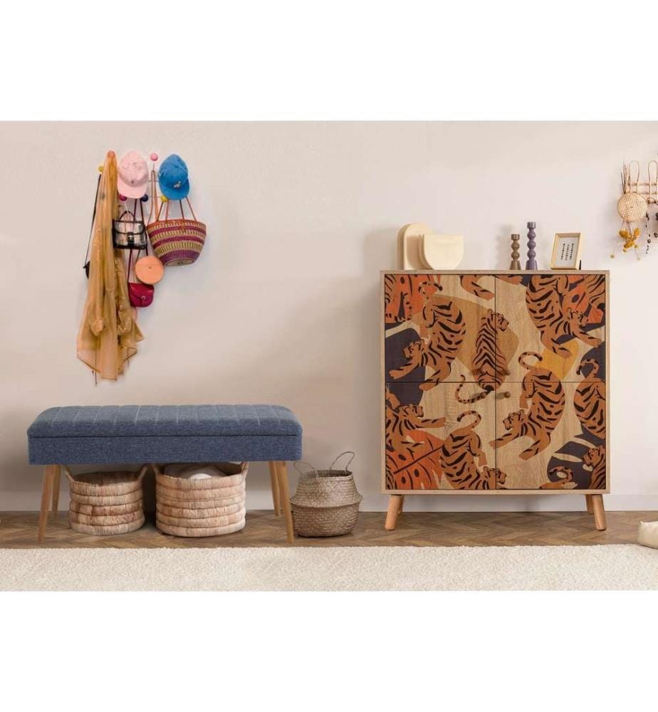 Ensemble de meubles de couloir, Sonomo, bleu foncé, panneau de particules mélaminé