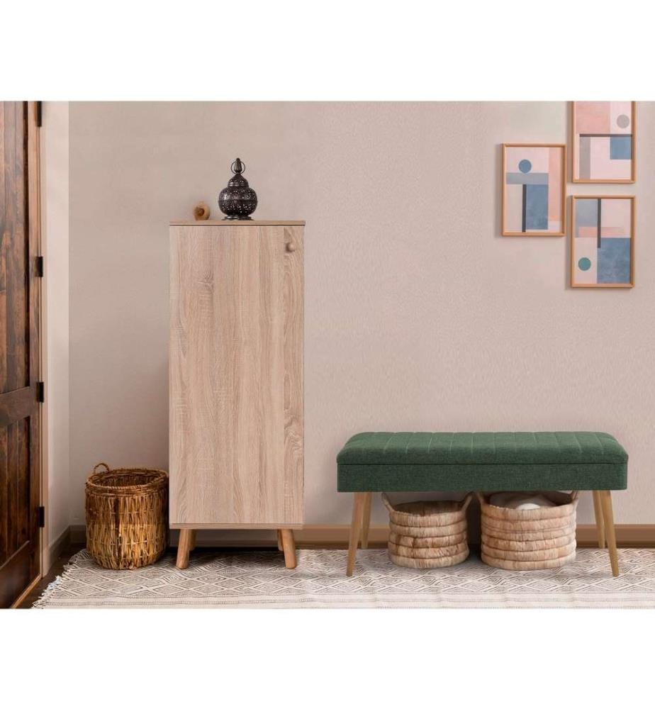 Ensemble de meubles d'entrée, Sonomo, vert, panneau de particules mélaminé