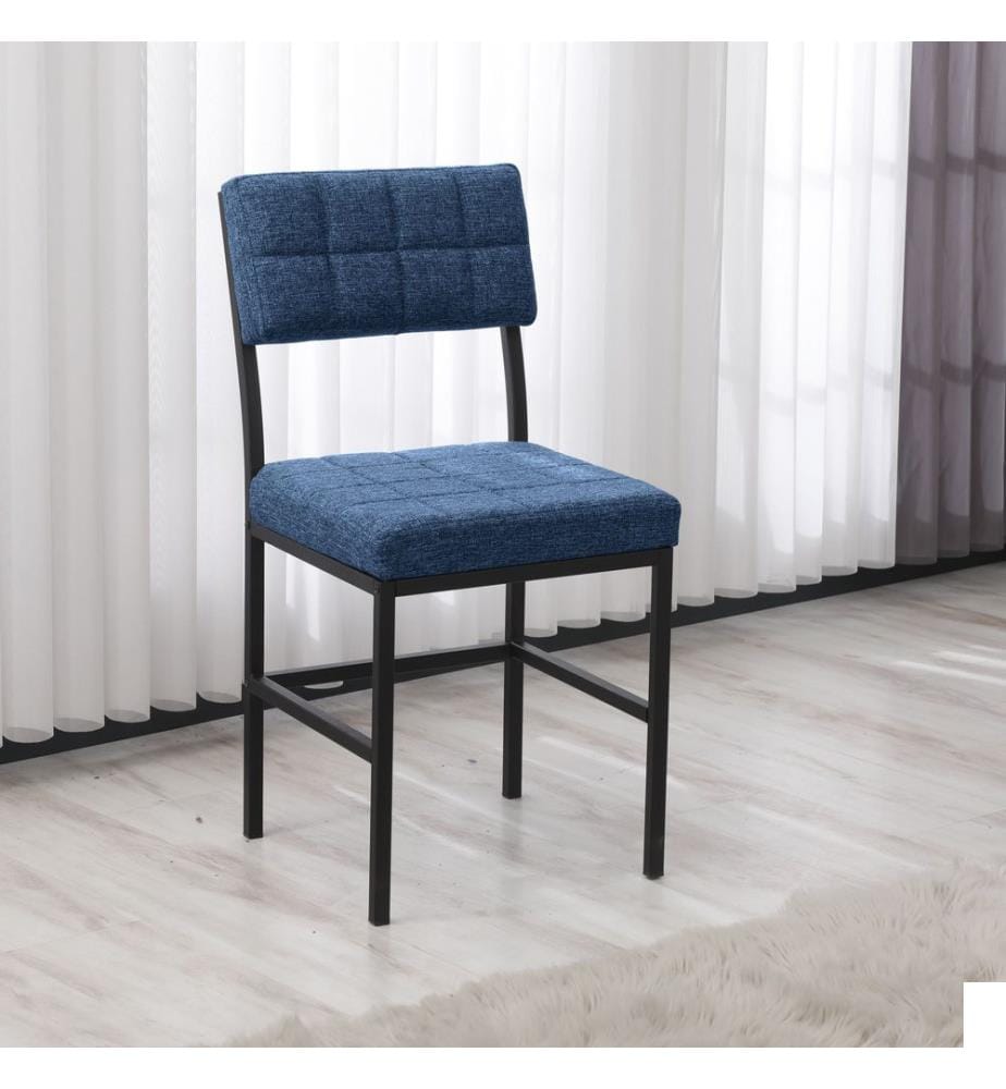 Chaise, bleu marine, cadre : 100% METAL