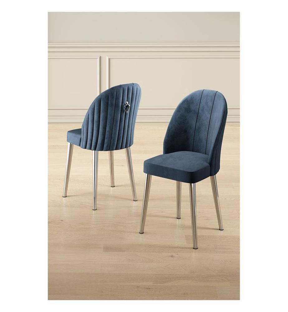 Ensemble de chaises, 2 pièces, Anthracite, Chrome, Cadre : 100% METAL, Tissu : Babyface