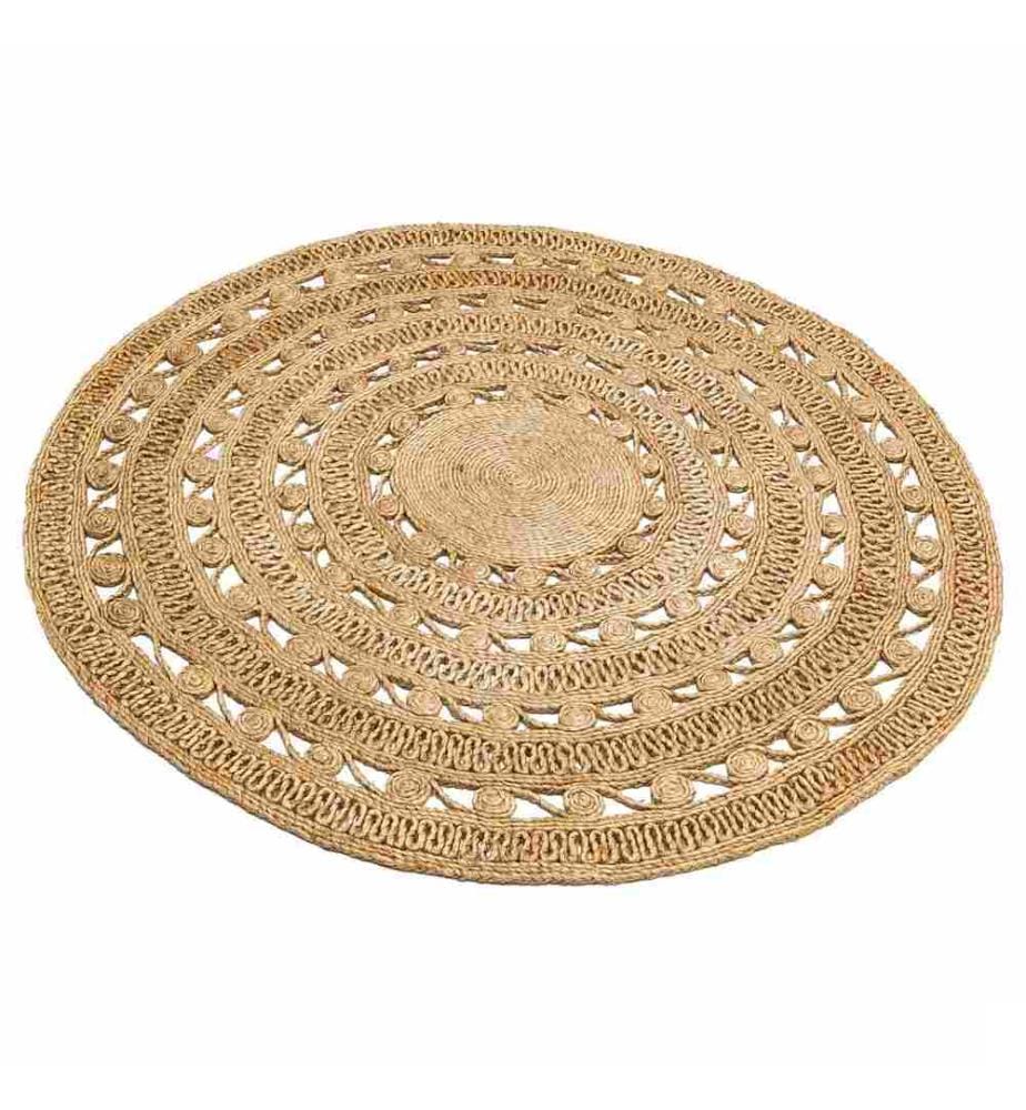 Tapis, Multicolore, 100% Jute, Diamètre : 120 cm