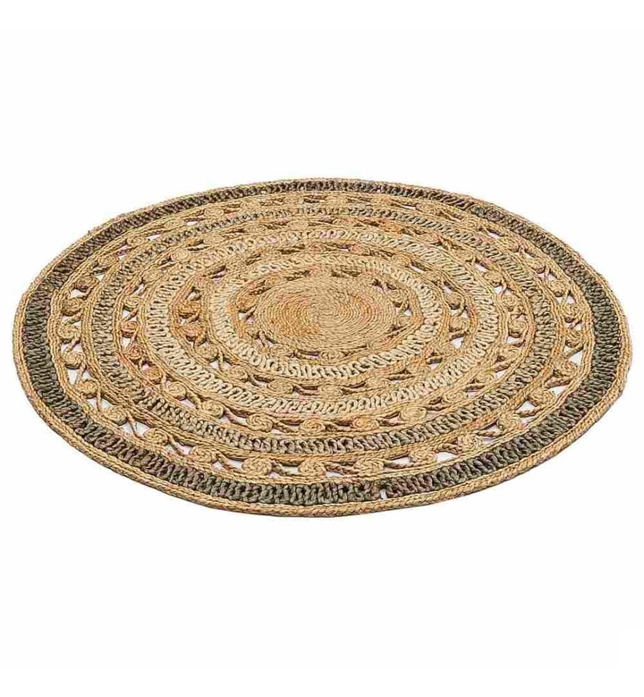 Tapis, Multicolore, 100% Jute, Diamètre : 120 cm