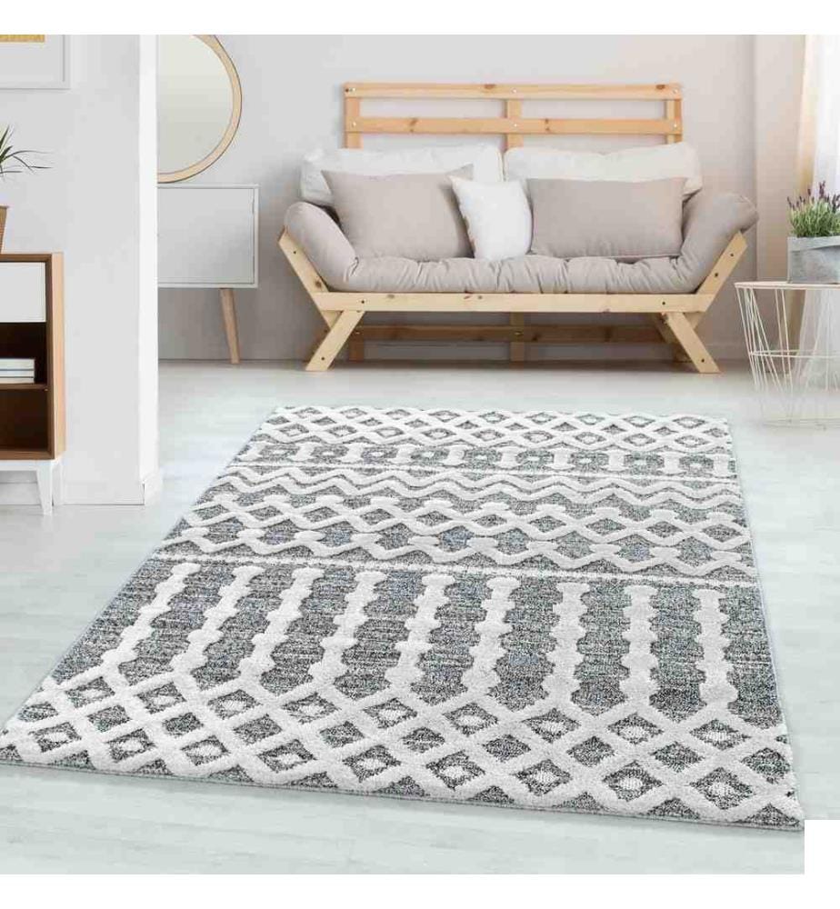 Tapis, gris, 100% polypropylène, 200 x 290 cm