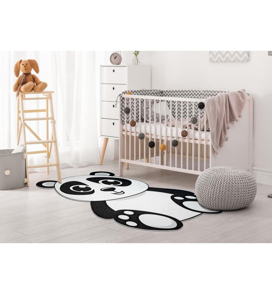 Tapis, blanc, noir, 100% polyamide, 100 x 160 cm
