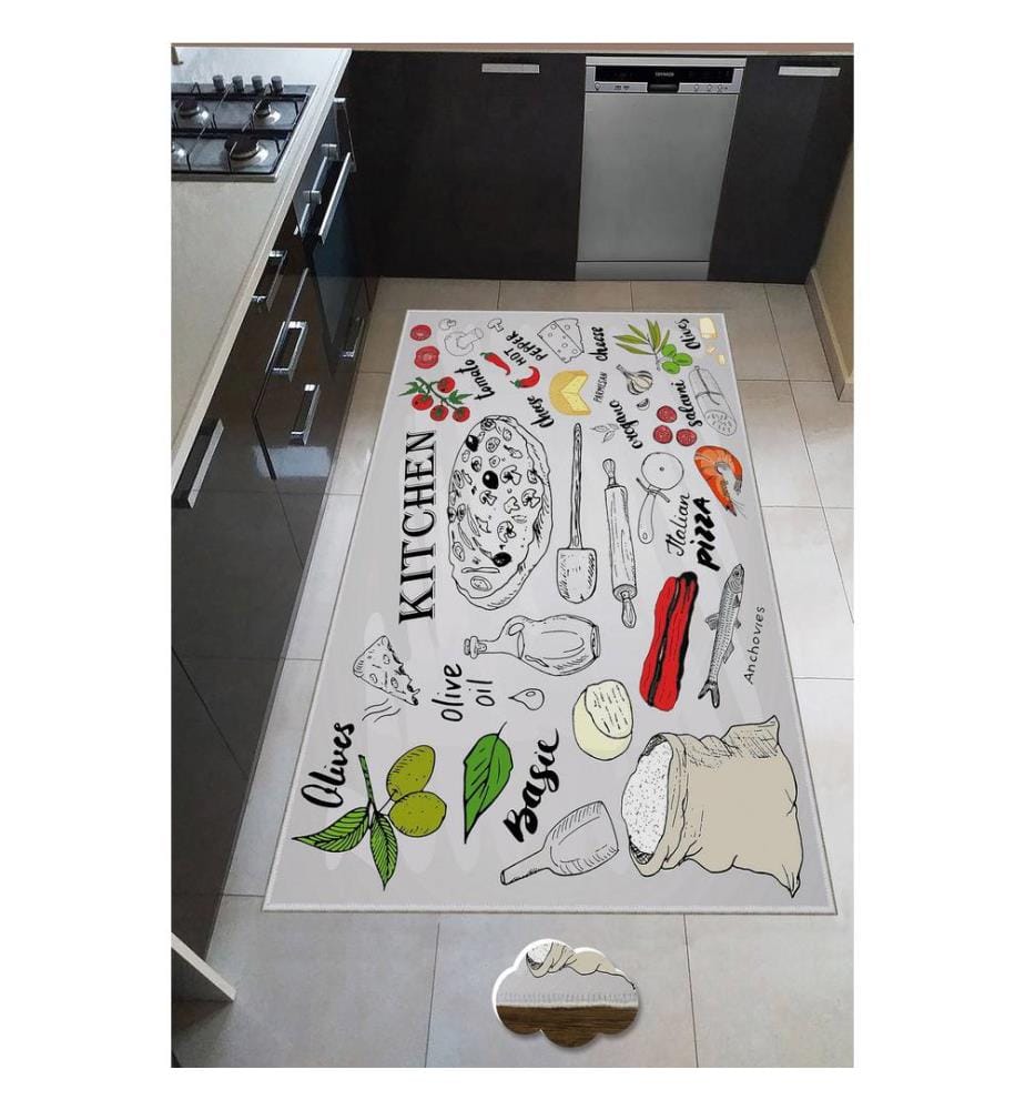 Tapis, multicolore, 100% polyester, 50 x 80 cm