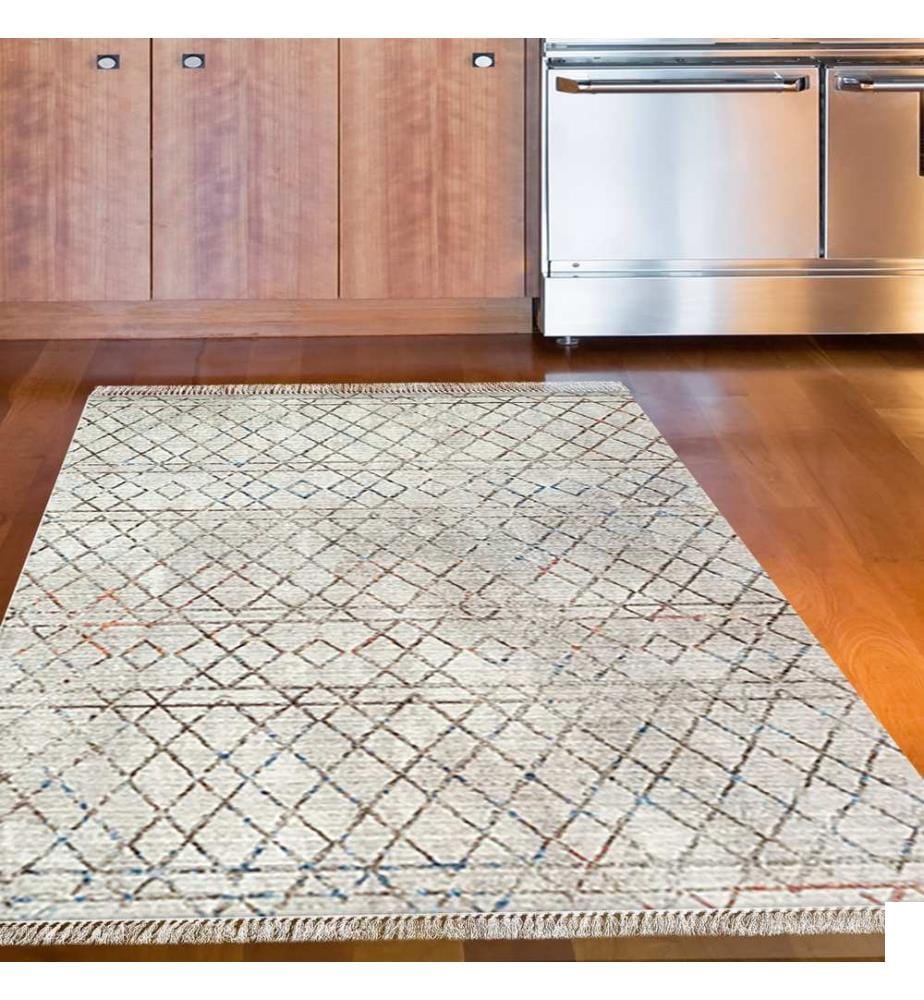 Tapis, beige, 100% polyester, 80 x 120 cm