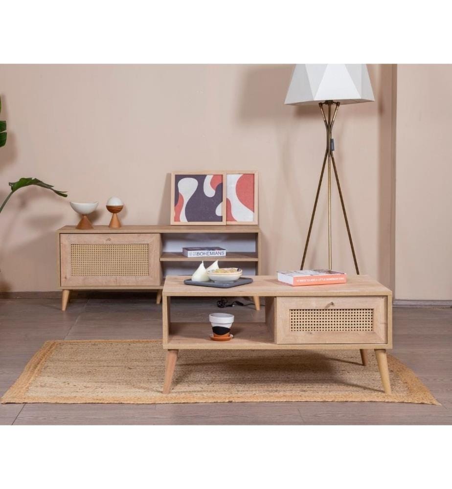 Table basse, chêne, 100 % PANNEAU DE PARTICULES DE BOIS ENDUIT DE MÉLAMINE