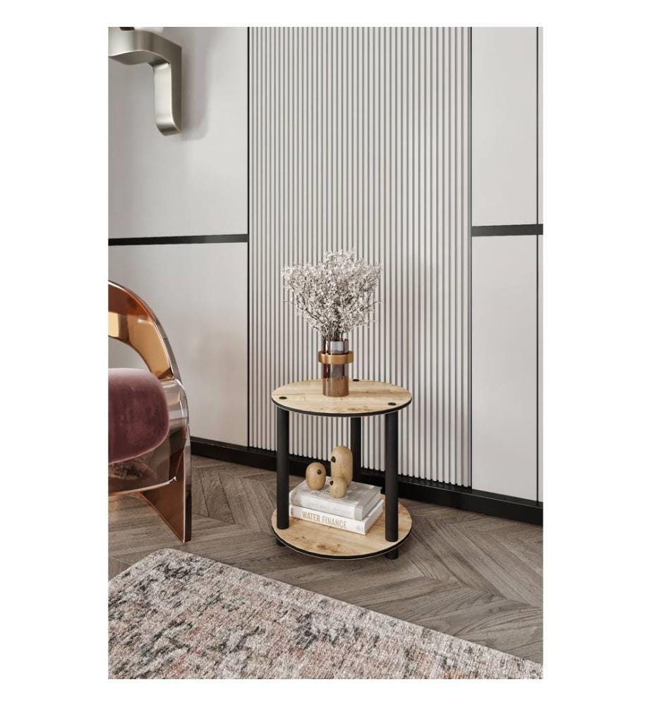 Table basse, chêne, 100 % MDF, pieds en bois