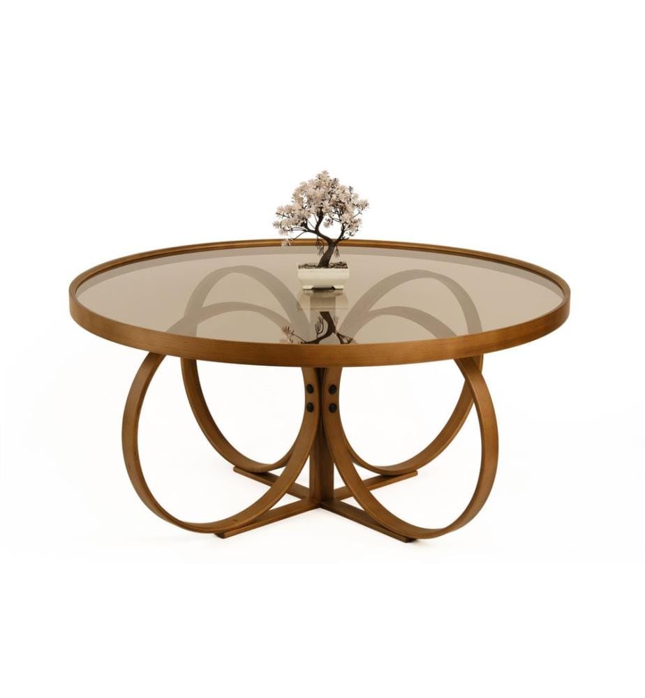 Table basse, noyer, 100 % BOIS DE HÊTRE MASSIF