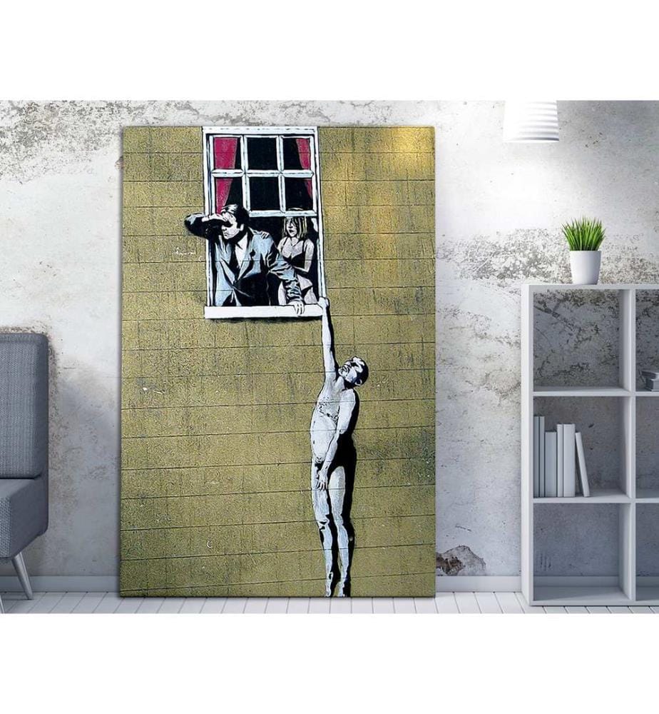 Peinture décorative sur toile, multicolore, 50 % COTON / 50 % POLYESTER, cadre en bois