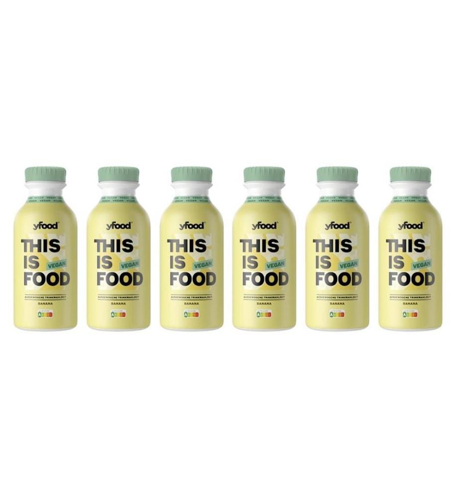 YFOOD - Repas à boire végan à la banane 6 x 500 ml