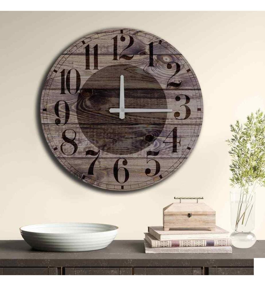 Horloge décorative en MDF, Multicolore, MDF