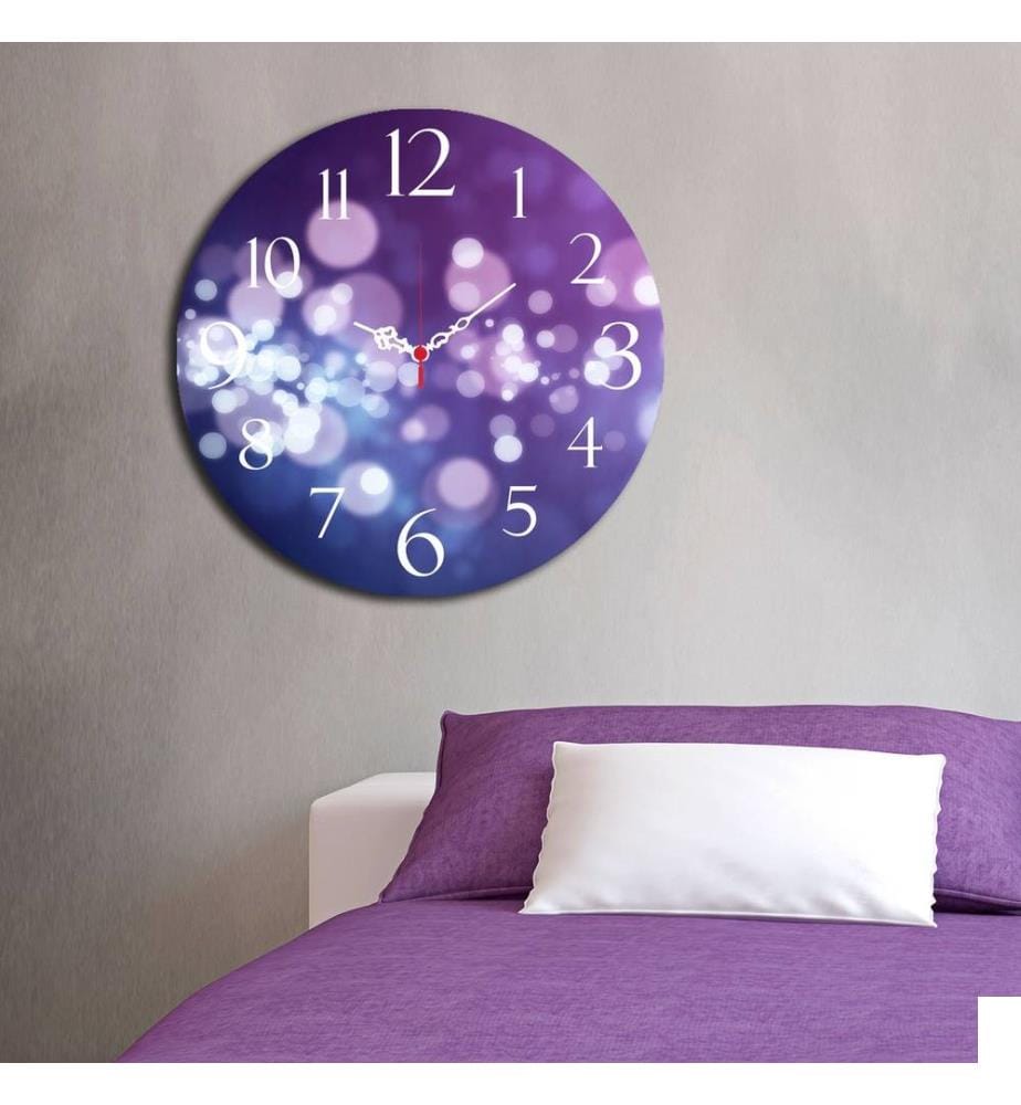 Horloge décorative en MDF, Multicolore, MDF