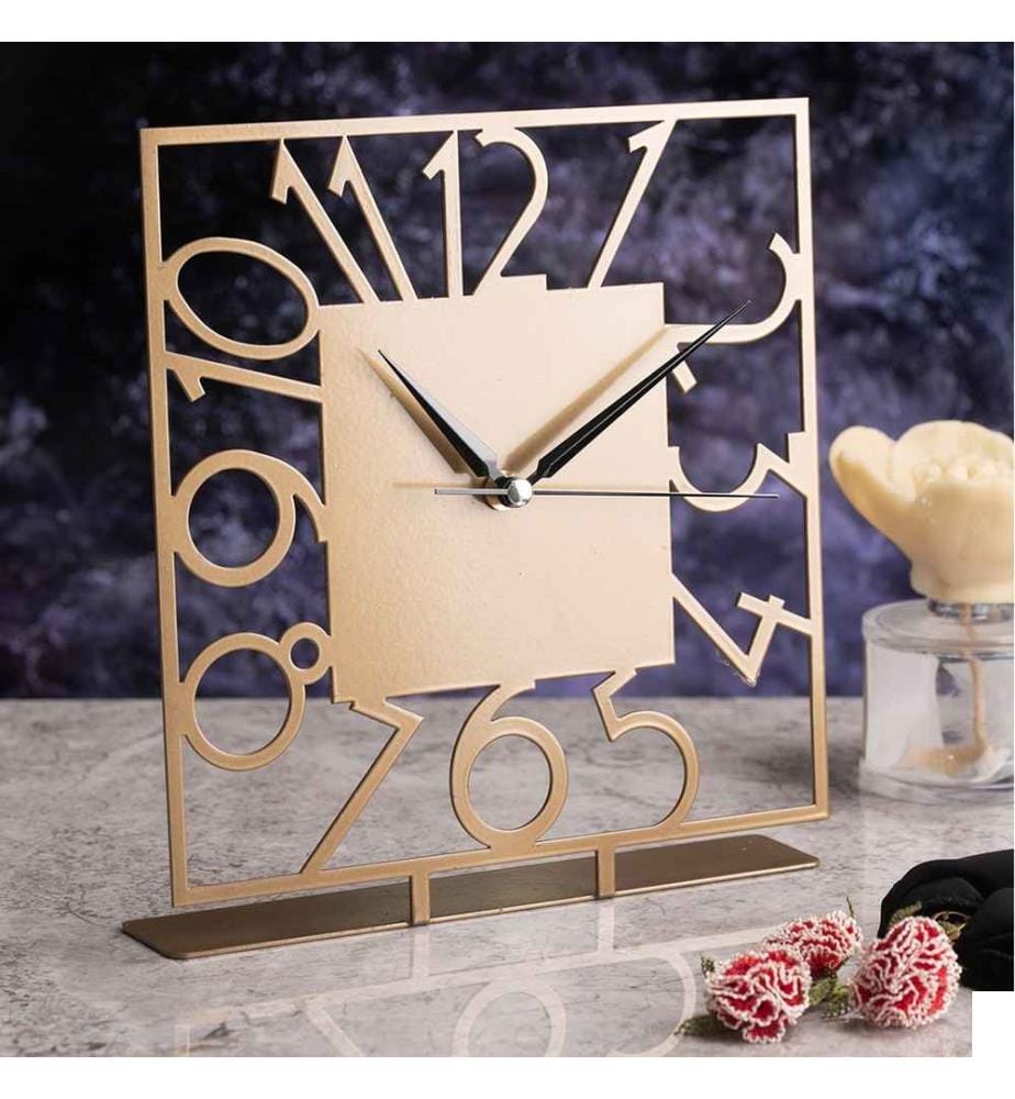 Horloge décorative, or, 100% métal