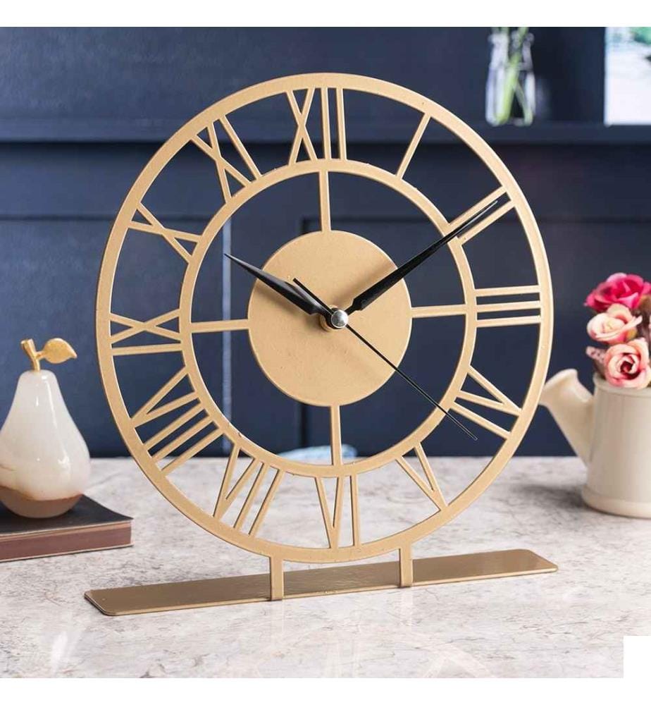 Horloge décorative, or, 100% métal