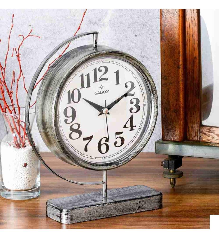 Horloge décorative, gris, 100% métal