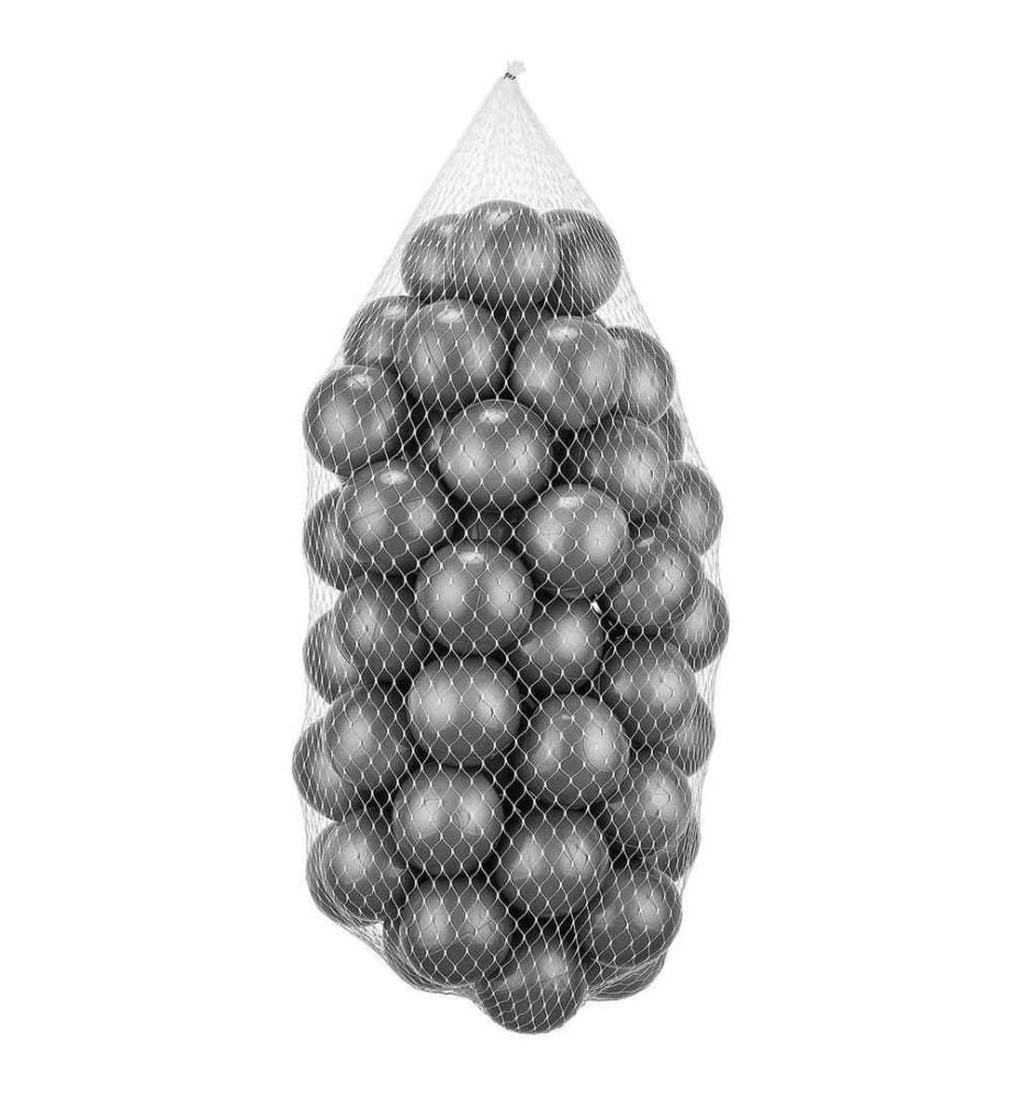 Bac à balles, gris, plastique