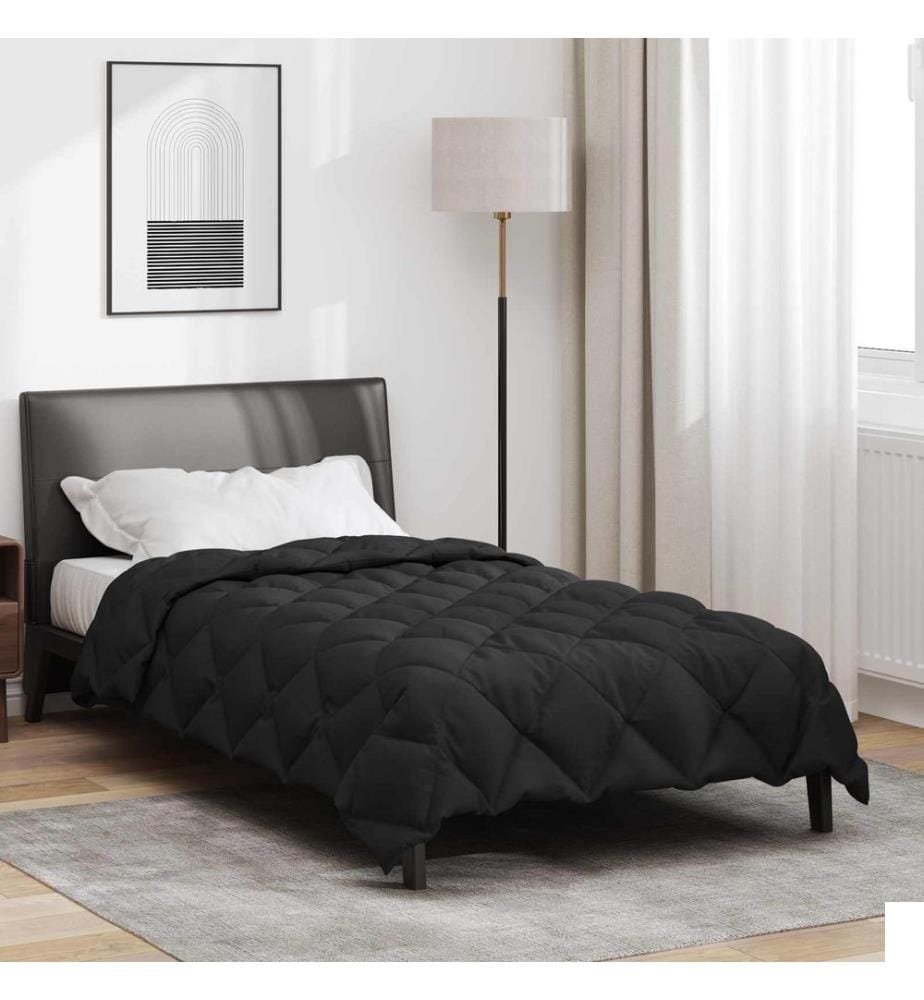 Duvet d'hiver Noir 200 x 140 cm Microfibre