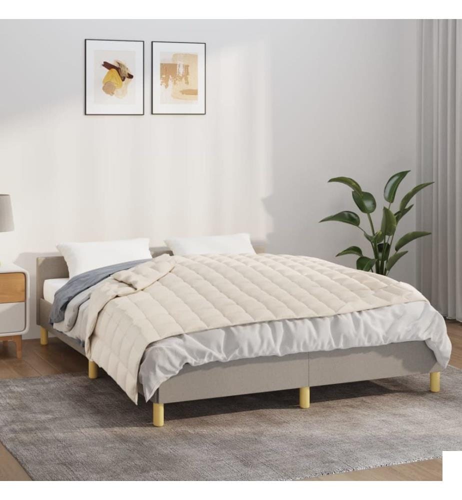Couverture lestée Crème clair 140x200 cm 6 kg Tissu