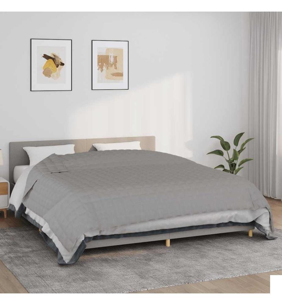 Couverture lestée Gris 235x290 cm 15 kg Tissu