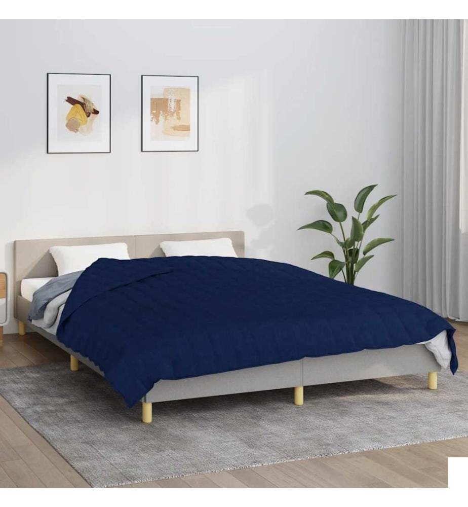 Couverture lestée Bleu 200x200 cm 9 kg Tissu