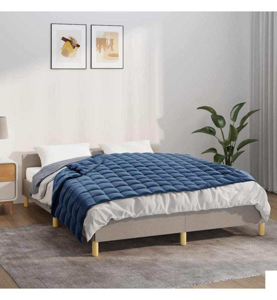 Couverture lestée Bleu 138x200 cm 6 kg Tissu