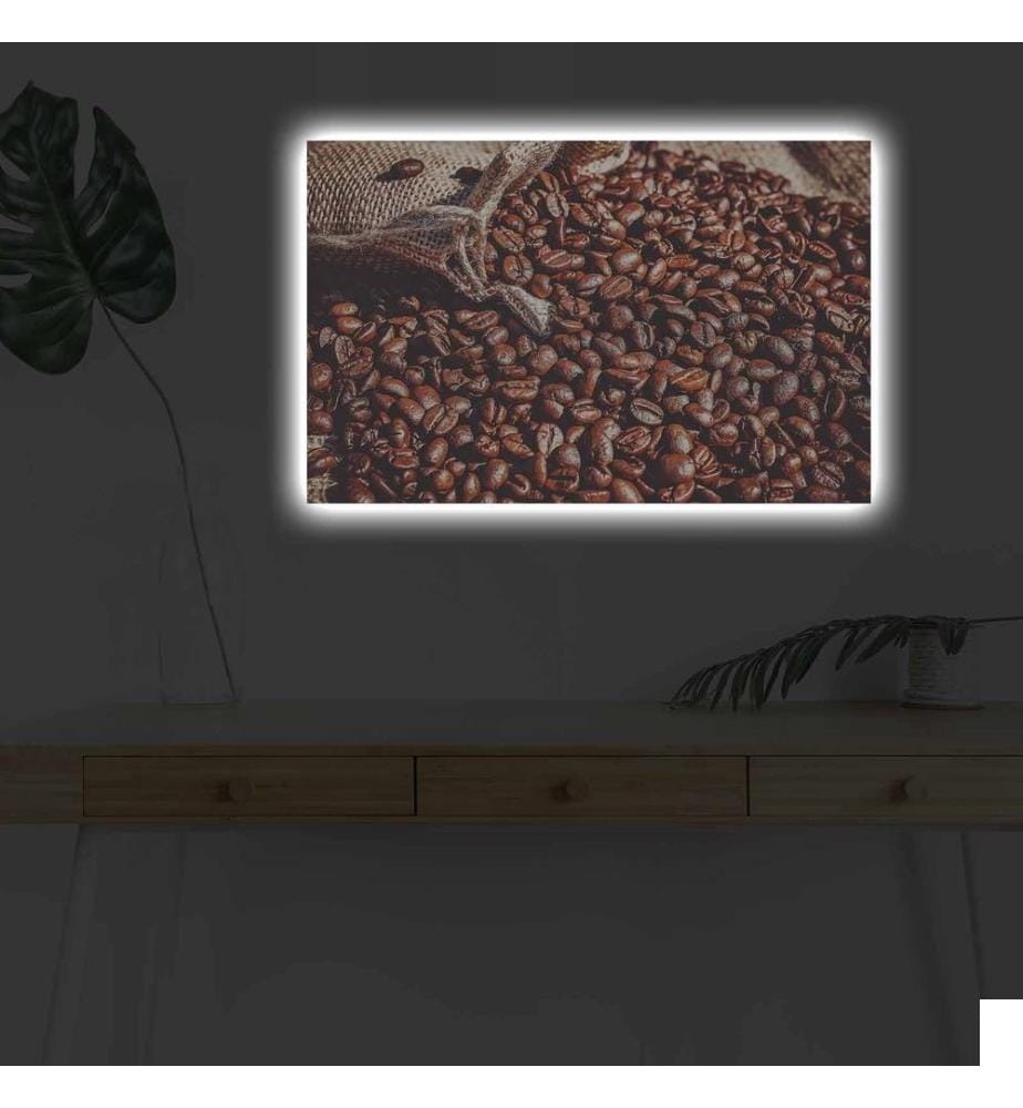 Peinture sur toile décorative éclairée par LED, multicolore, toile en daim