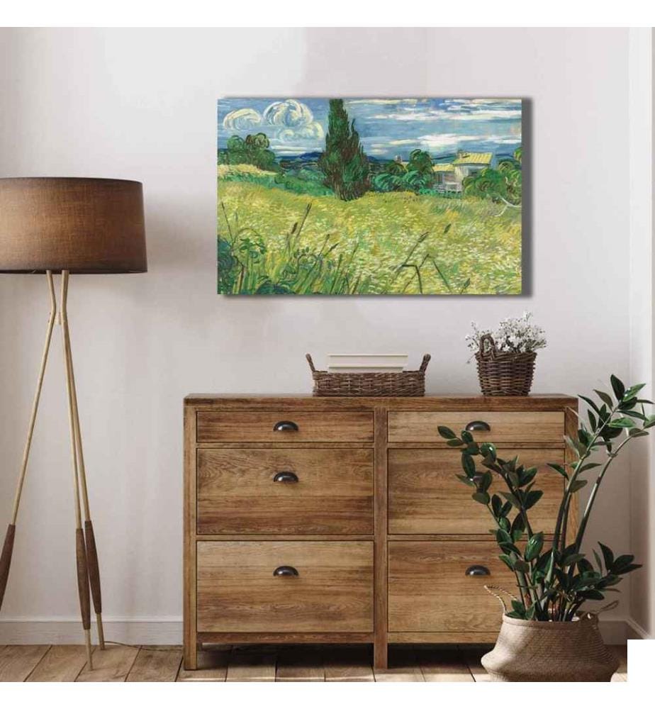 Peinture décorative sur toile, multicolore, toile, cadre en bois