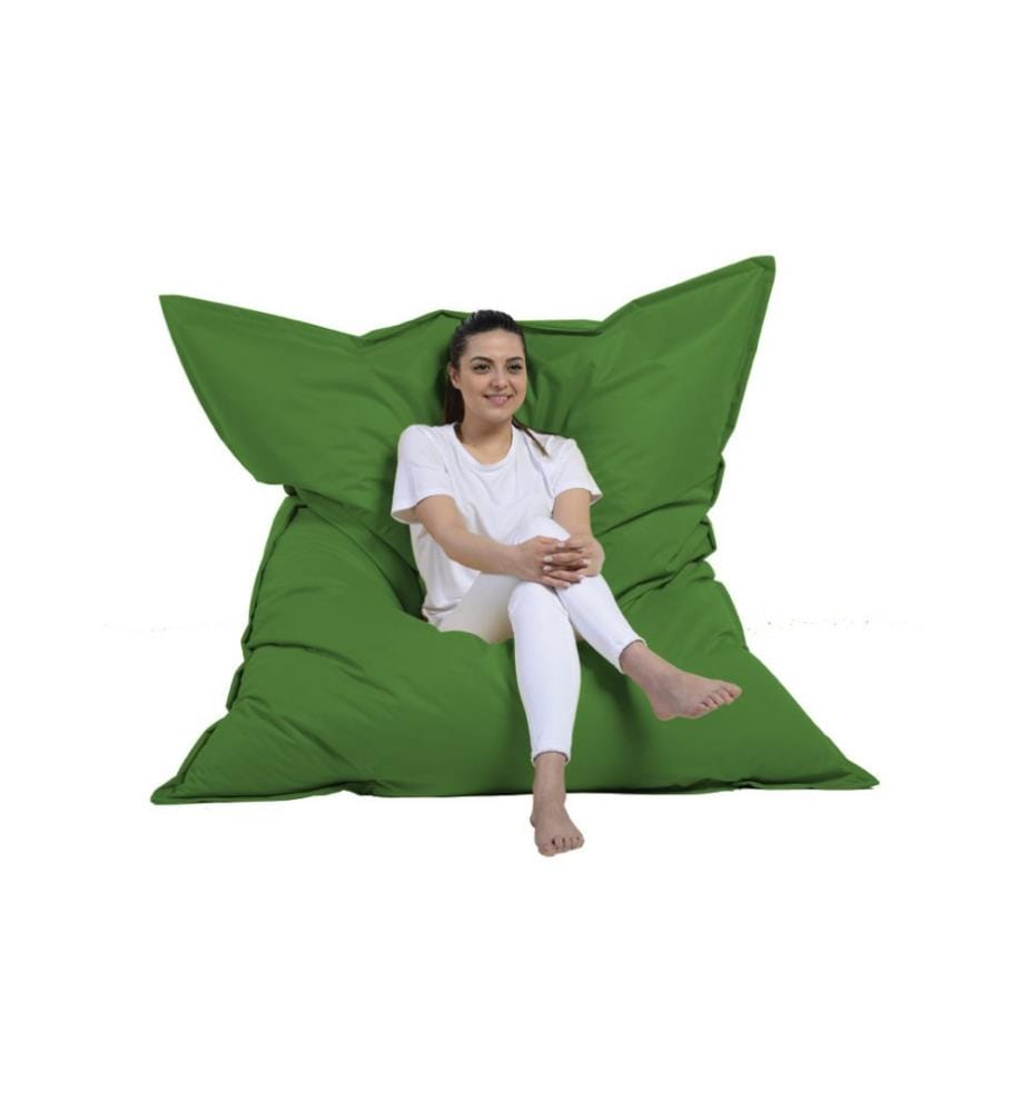 Sac de haricots de jardin, vert, polystyrène recyclé haute densité, tissu polyester