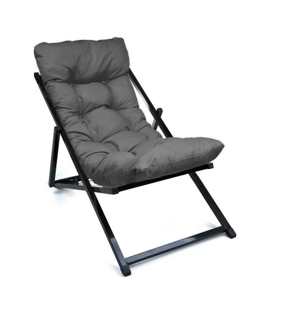 Bain de soleil, Gris foncé, 100% métal, Tissu : 100% Polyester