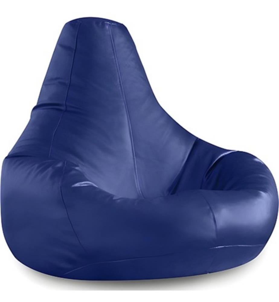Bean Bag, Blue, 100% Polyester, Fabric : 100% Faux cuir