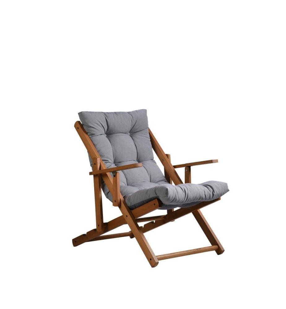Bain de soleil, gris, 100% bois de hêtre