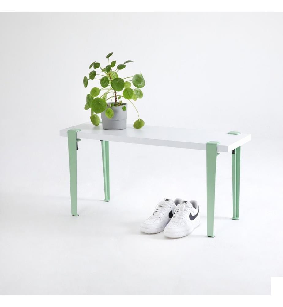 Banc, blanc vert menthe, panneau de particules mélaminé