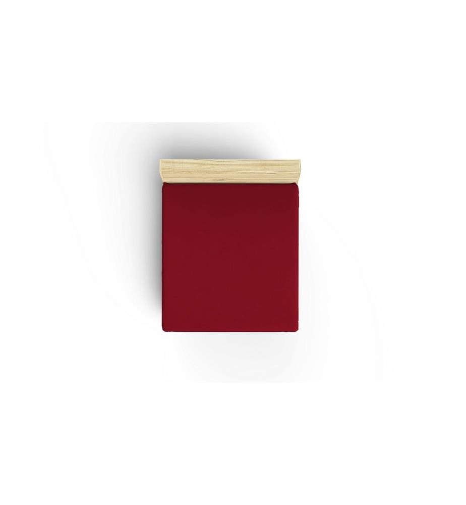 Ranforce Single Large Fitted Sheet, Maroon, 100% Cotton