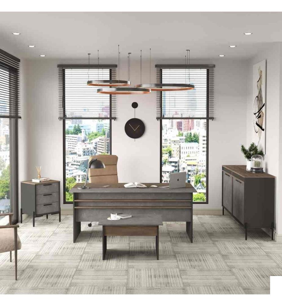 Young Room Set, Silver, Anthracite, panneau de particules mélaminé