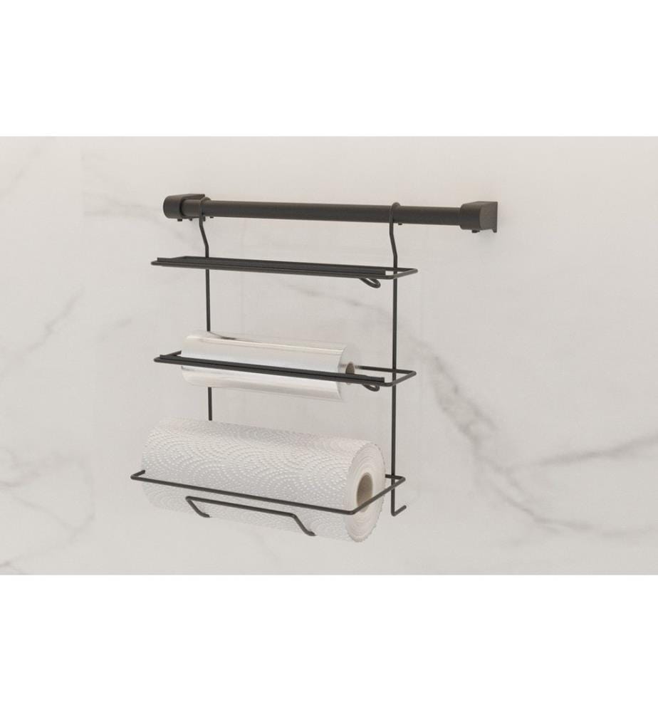 Organisateur de cuisine, noir, 100 % MÉTAL