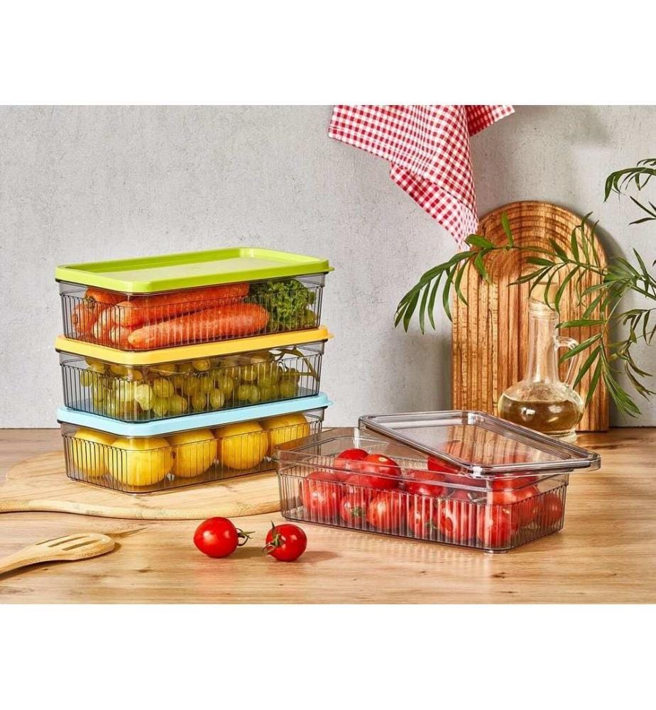 Ensemble de boîtes de rangement, 6 pièces, transparent, 100 % PLASTIQUE